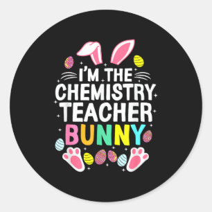 Adesivo Eu Sou O Professor De Química Coelho Feliz Dia De