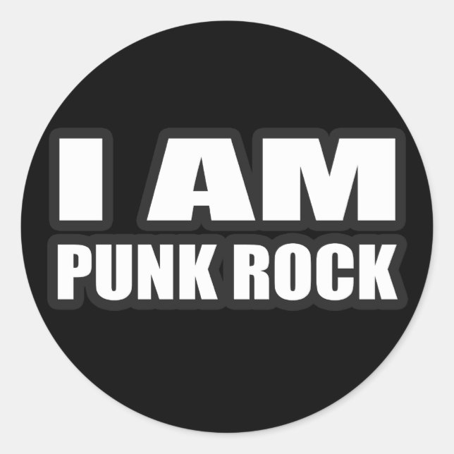 Adesivo Eu sou o PUNK ROCK caras garotas punk música (Frente)
