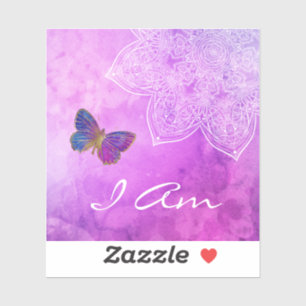 Adesivo *~* Eu sou o Sticker da Borboleta da Meditação Man