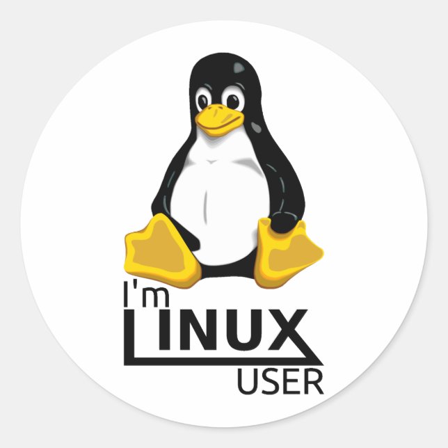 Adesivo Eu sou o usuário do Linux (Frente)