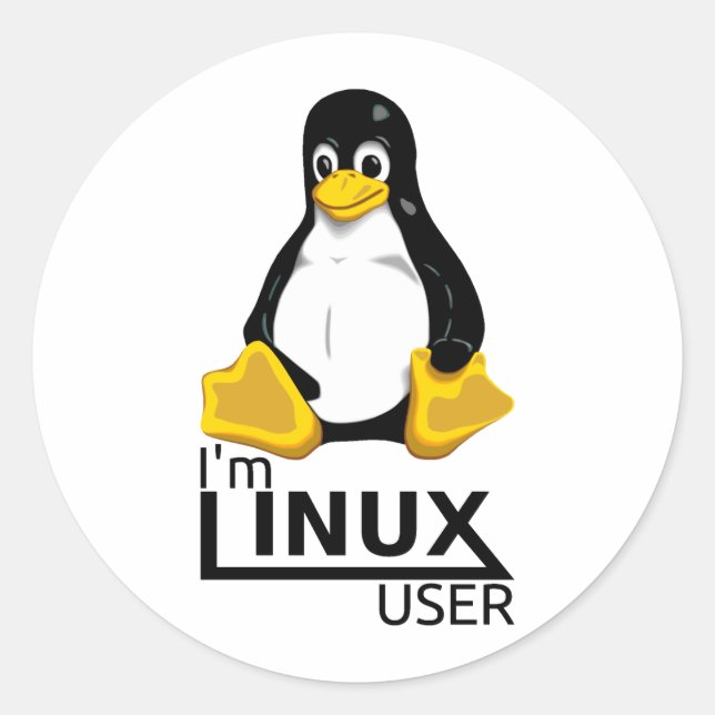 Adesivo Eu sou o usuário do Linux (Frente)