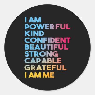 Adesivo Eu Sou Poderoso Confiante Belo Capa Forte