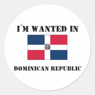 Adesivo Eu sou procurado na República Dominicana