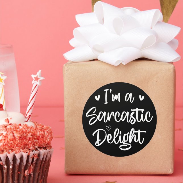 Adesivo Eu sou Sarcástico delicioso Sarcasmo com uma citaç (Festa)