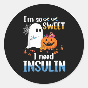 Adesivo Eu Sou Tão Doce Preciso De Insulina Ghost Diabetes