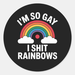 Adesivo Eu sou tão Gay Rainbows Engraçado LGBTQ Pride Ally