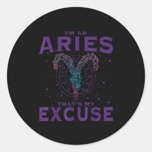Adesivo Eu Sou Um Aries Sinal Zodíaco Arte Gráfico Ram Hor