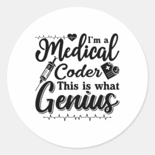 Adesivo Eu sou um Codificador Médico Este Genius Programme
