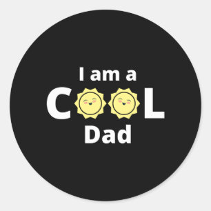 Adesivo Eu sou um design pai legal - com um sol amarelo