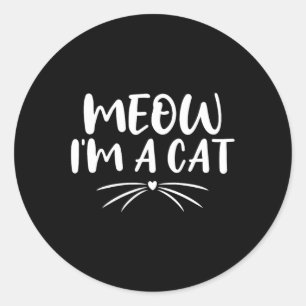 Adesivo Eu sou um Dia de as Bruxas engraçado de Gato Casai