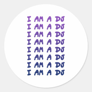 Adesivo Eu Sou Um DJ - Sintonizadores de música de disco