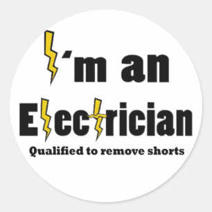 Adesivo Eu sou um eletricista qualificado remover o perf