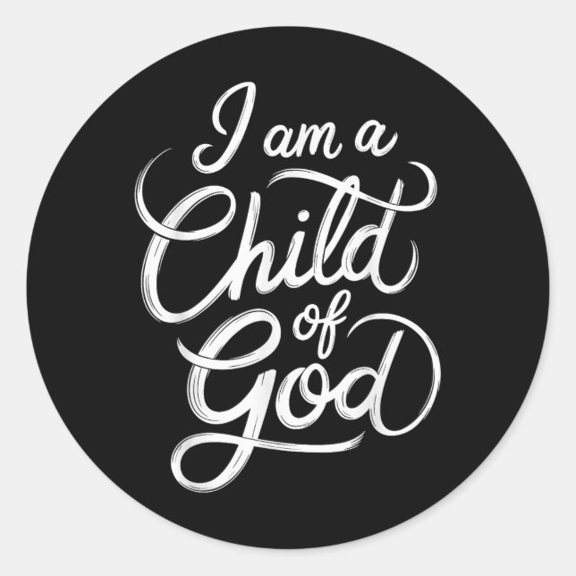 Adesivo Eu Sou Um Filho De Deus, Jesus Cristão (Frente)