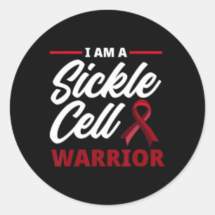 Adesivo Eu sou um guerreiro de células falciformes Anemia 