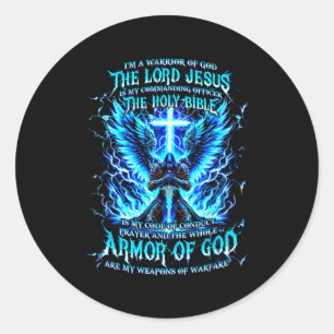 Adesivo Eu sou um guerreiro de Deus Armor de Deus Cristão