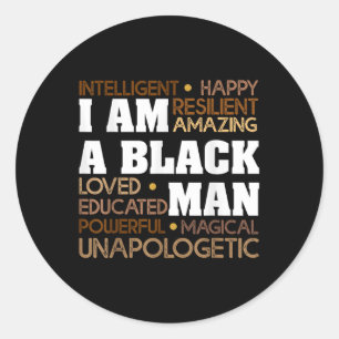 Adesivo Eu Sou Um Homem Negro, Inspirador, A História Negr