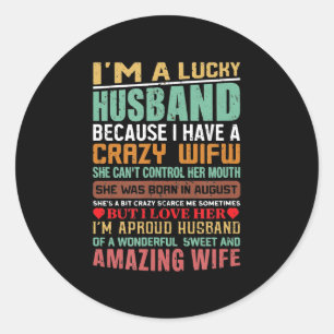 Adesivo Eu sou um marido sortudo presente para amantes da 