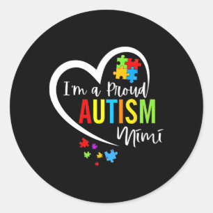 Adesivo Eu sou um orgulhoso Autismo Mimi Autismo do Coraçã
