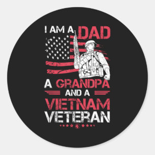 Adesivo Eu Sou Um Pai Um Avô E Um Veterano Vietnamita Lega