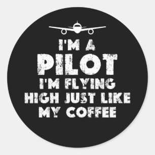 Adesivo Eu sou um piloto voando muito engraçado