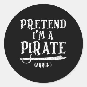 Adesivo Eu sou um pirata da Festa de Figurino de Arrgh Pir