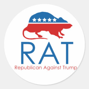 Adesivo Eu sou um R.A.T. Republicano Contra Trump