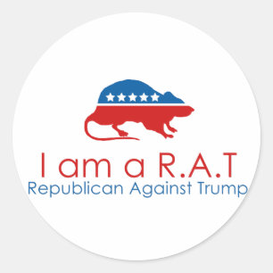 Adesivo Eu sou um R.A.T. Republicano Contra Trump