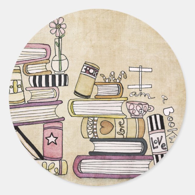 Adesivo eu sou um rato de biblioteca (Frente)