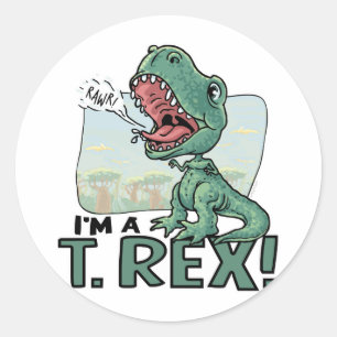 Adesivo Eu sou um T. Rex Dinossauro Dando Ideias