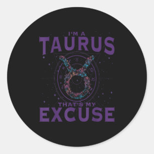 Adesivo Eu Sou Um Taurus Zodiac Sinal Gráfico Touro de Art