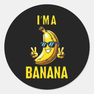 Adesivo Eu Sou Uma Banana Design de Humor Cartoon Engraçad
