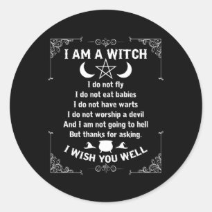 Adesivo Eu Sou Uma Bruxa Pagã Wicca Wiccan