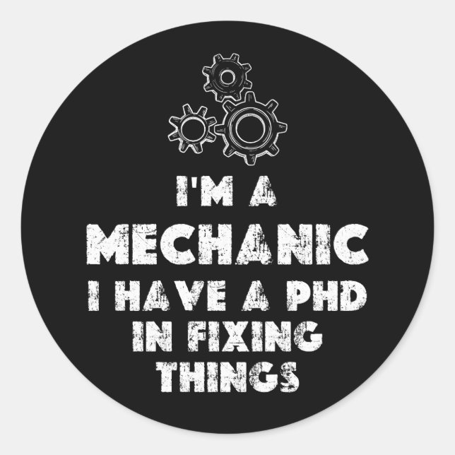 Adesivo Eu Sou Uma Engraçada Mecânica (Frente)