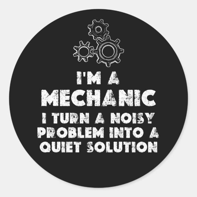 Adesivo Eu Sou Uma Engraçada Mecânica (Frente)