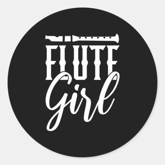Adesivo Eu Sou Uma Garota De Flute (Frente)