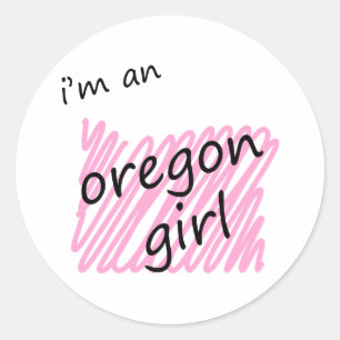 Adesivo Eu sou uma menina de Oregon