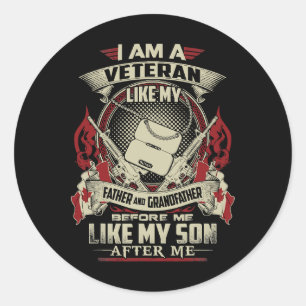 ADESIVO EU SOU VETERANO CANADENSE COMO MEU PAI PERANTE MIM
