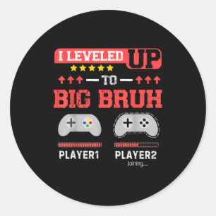 Adesivo Eu Subi de Nível Para Grande Irmão Gamer Engraçado