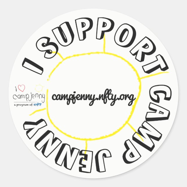 Adesivo Eu Suporto Branco do Círculo CJ (Frente)