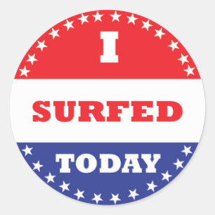 Adesivo Eu surfei hoje