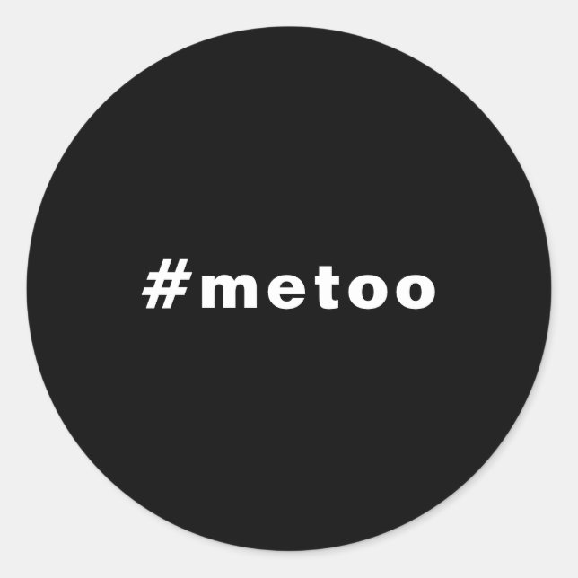 Adesivo eu também, #metoo, orgulho preto branco (Frente)