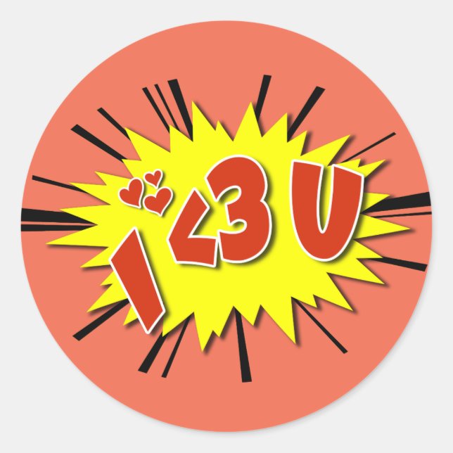 Adesivo Eu te amo (Frente)