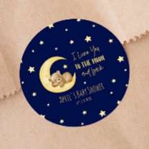 Eu Te Amo Ao Chá de fraldas Do Urso De Lua