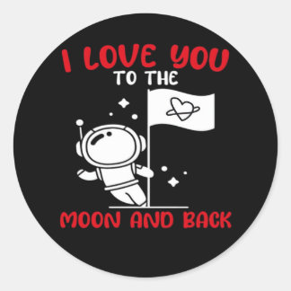 Adesivo Eu Te Amo Até a Lua e de Volta, Valentão Divertido