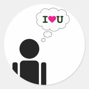 Adesivo eu te amo: bastão de amor