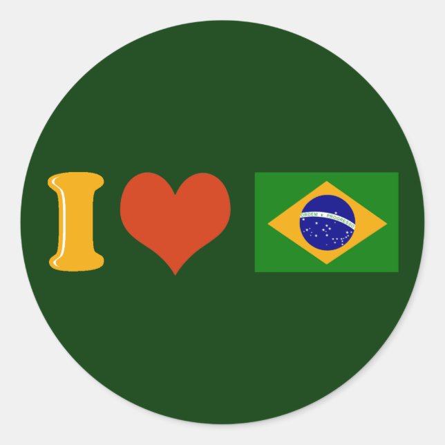 Adesivo Eu te amo Brasil (Frente)