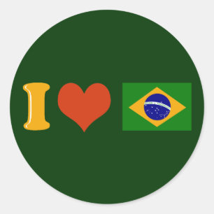 Adesivo Eu te amo Brasil