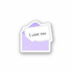 Adesivo Eu Te Amo Carta