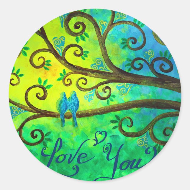 Adesivo Eu te amo corações de Jan Marvin (Frente)