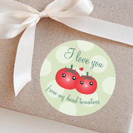 Adesivo Eu Te Amo Da Minha Cabeça Tomates Engraçados Fruta